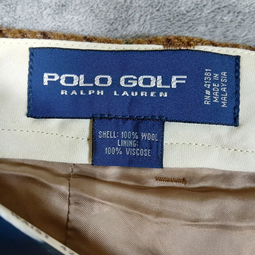 VTG Polo Golf Ralph Lauren Pants Mens 42 Tweed Houndstooth Heritage Trousers